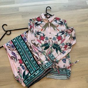 🌴H&M Blouse And Trouser Pant Set